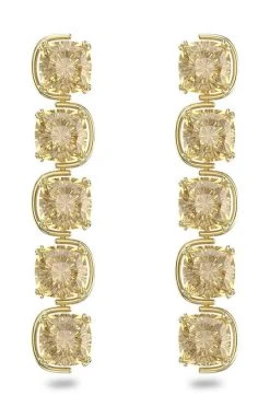 Γυναικεία Σκουλαρίκια Swarovski χρυσαφί