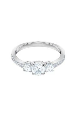 Γυναικεία Δαχτυλίδια Swarovski - Δαχτυλίδι ATTRACT TRILOGY ασημί