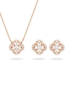 Γυναικεία Σετ Κολιέ και σκουλαρίκια Swarovski Κολιέ και σκουλαρίκια Swarovski βρώμικο ροζ