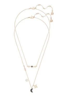 Γυναικεία Swarovski - Κολιέ Moon χρυσαφί