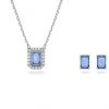 Γυναικεία Σετ Κολιέ και σκουλαρίκια Swarovski μπλε