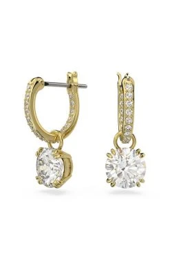 Γυναικεία Σκουλαρίκια Swarovski χρυσαφί