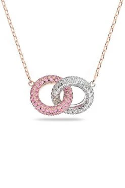 Γυναικεία Κολιέ Swarovski βρώμικο ροζ