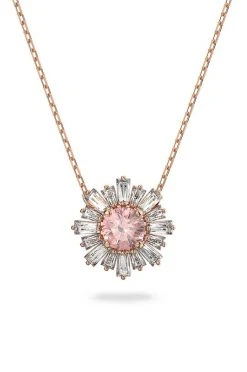 Γυναικεία Κολιέ Swarovski βρώμικο ροζ