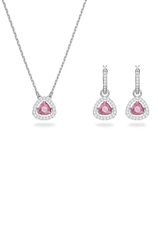 Γυναικεία Σετ Κολιέ και σκουλαρίκια Swarovski ασημί 2 Γυναικεία Σετ Κολιέ και σκουλαρίκια Swarovski ασημί - Image 2