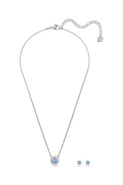 Γυναικεία Σετ Κολιέ και σκουλαρίκια Swarovski Sparkling ασημί